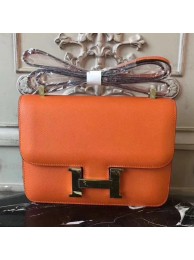 Hermes Orange Constance MM 24cm Epsom Leather Bag HT01167