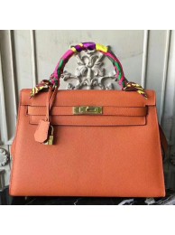 Hermes Orange Epsom Kelly 32cm Sellier Bag HT00023