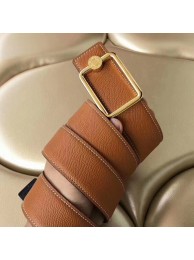 Hermes Oscar Buckle 40 MM Belt Brown Reversible Leather HT00503