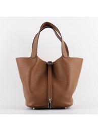 Hermes Picotin Lock Bag In Brown Leather HT00352
