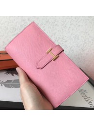 Hermes Pink Epsom Bearn Gusset Wallet HT00920