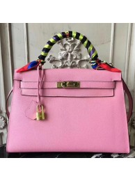 Hermes Pink Epsom Kelly 32cm Sellier Bag HT00169