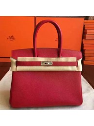 Hermes Red Epsom Birkin 30cm Handmade Bag HT01175