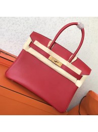 Hermes Red Swift Birkin 30cm Handmade Bag HT01308
