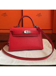 Hermes Red Swift Kelly Mini II 20cm Handmade Bag HT00213