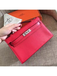 Hermes Red Swift Kelly Pochette Handmade Bag HT01292