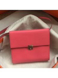 Hermes Rose Lipstick Clic 16 Wallet With Strap HT00009