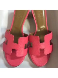 Hermes Rose Lipstick Epsom Oasis Sandals HT00109