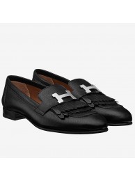 Hermes Royal Loafers In Black Calfskin HT01217