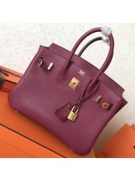 Hermes Ruby Clemence Birkin 25cm Handmade Bag HT01291