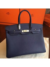 Hermes Sapphire Epsom Birkin 35cm Handmade Bag HT00501