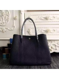 Hermes Small Garden Party 30cm Tote In Black Leather HT01268