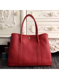 Hermes Small Garden Party 30cm Tote In Red Leather HT00882