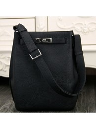 Hermes So Kelly 22cm Bag In Black Leather HT00362