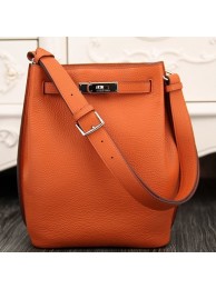 Hermes So Kelly 22cm Bag In Orange Leather HT00106