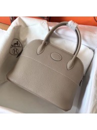 Hermes Tourterelle Clemence Bolide 27cm Handmade Bag HT00495