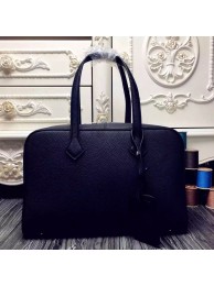 Hermes Victoria II 35cm Bag In Black Leather HT01221