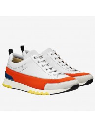 Hermes White/Orange Rapid Sneakers HT00608