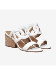 Hermes White Peace Sandals HT00669