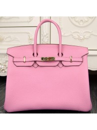 High Quality Fake Hermes Birkin 30cm 35cm Bag In Pink Clemence Leather HT00100