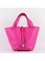 High Quality Fake Hermes Picotin Lock Bag In Rose Red Leather HT00896