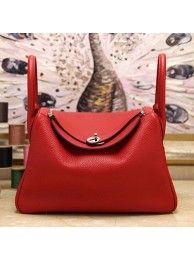 High Quality Fake Hermes Red Clemence Lindy 34cm Bag HT01294