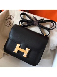 High Quality Hermes Mini Constance 18cm Black Epsom Bag HT00666