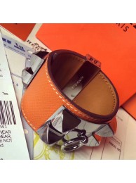 High Quality Hermes Orange Epsom Collier de Chien Bracelet Size S HT00473