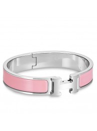 High Quality Hermes Pink Enamel Clic H PM Bracelet HT00180