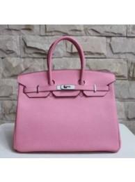 Hot Hermes Birkin Ghillies 30cm In Pink Swift Leather HT00125