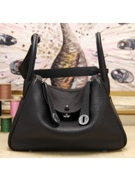 Imitation Hermes Black Clemence Lindy 30cm Bag HT01311