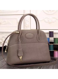 Imitation Hermes Bolide Tote Bag In Etain Leather HT00533