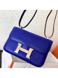 Imitation Hermes Epsom Constance 24cm Blue Electric Handmade Bag HT00312