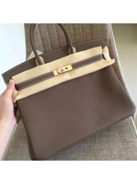 Imitation Hermes Etoupe Clemence Birkin 35cm Handmade Bag HT00007