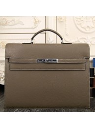 Imitation Hermes Grey Kelly Depeche 38cm Briefcase Bag HT01220