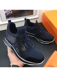 Imitation Hermes Men Navy/Noir Player Sneakers HT01106