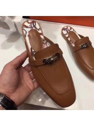 Imitation Hermes Oz Mule In Camarel Calfskin Leather HT01077