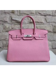 Imitation Hermes Pink Piping Epsom Birkin 30cm Bag HT01172