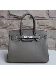 Knockoff Hermes Birkin Ghillies 30cm In Etoupe Swift Leather HT00142