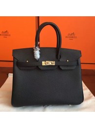 Knockoff Hermes Black Epsom Birkin 25cm Handmade Bag HT00483