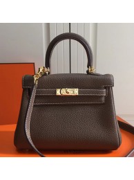 Knockoff Hermes Etoupe Clemence Kelly 20cm GHW Bag HT01120