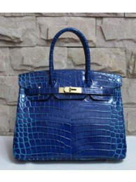 Knockoff High Quality Hermes Blue JPG Birkin 30cm Shoulder Bag HT01023