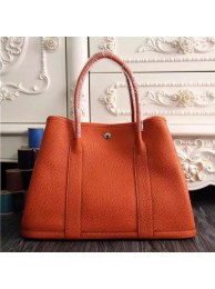 Luxury Hermes Small Garden Party 30cm Tote In Orange Leather HT00016