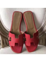 Luxury Knockoff Hermes Oran Sandals In Red Epsom Leather HT00162
