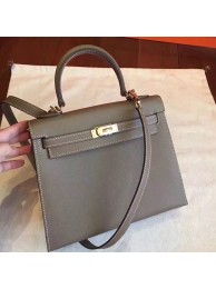 Quality Hermes Etoupe Epsom Kelly Sellier 28cm Handmade Bag HT00062