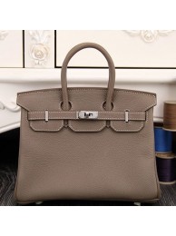 Replica Hermes Birkin 30cm 35cm Bag In Etoupe Clemence Leather HT01119