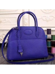 Replica Hermes Bolide Tote Bag In Electric Blue Leather HT01254