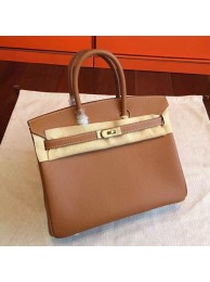 Replica Hermes Brown Epsom Birkin 25cm Handmade Bag HT00360