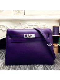 Replica Hermes Kelly Danse Bag In Purple Swift Leather HT00487