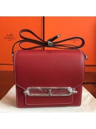 Replica Hermes Mini Sac Roulis Bag In Red Swift Leather HT01036